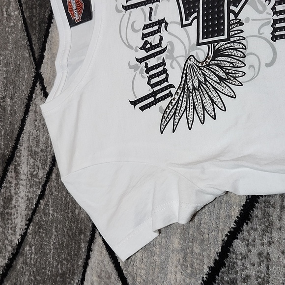 HARLEY DAVIDSON MOTORCYCLE 2010-2012 STUDDED BAR & SHIELD WINGS TEE-SHIRT LARGE - Picture 8 of 16